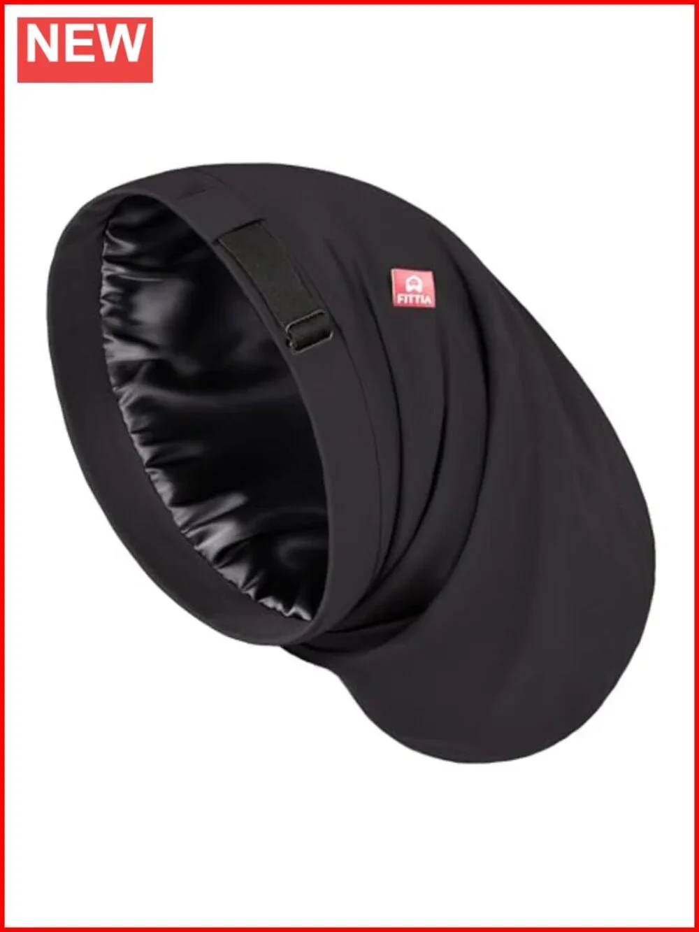 Large Double-Layer Satin Bonnet with Adjustable Elastic for Dreadlocks, Long